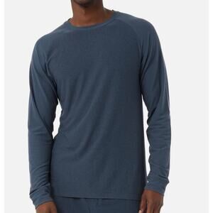 2 32 Degrees Men's Heat Raglan-Sleeve Sleep T-Shirt Blue Crewneck Medium NWT $34